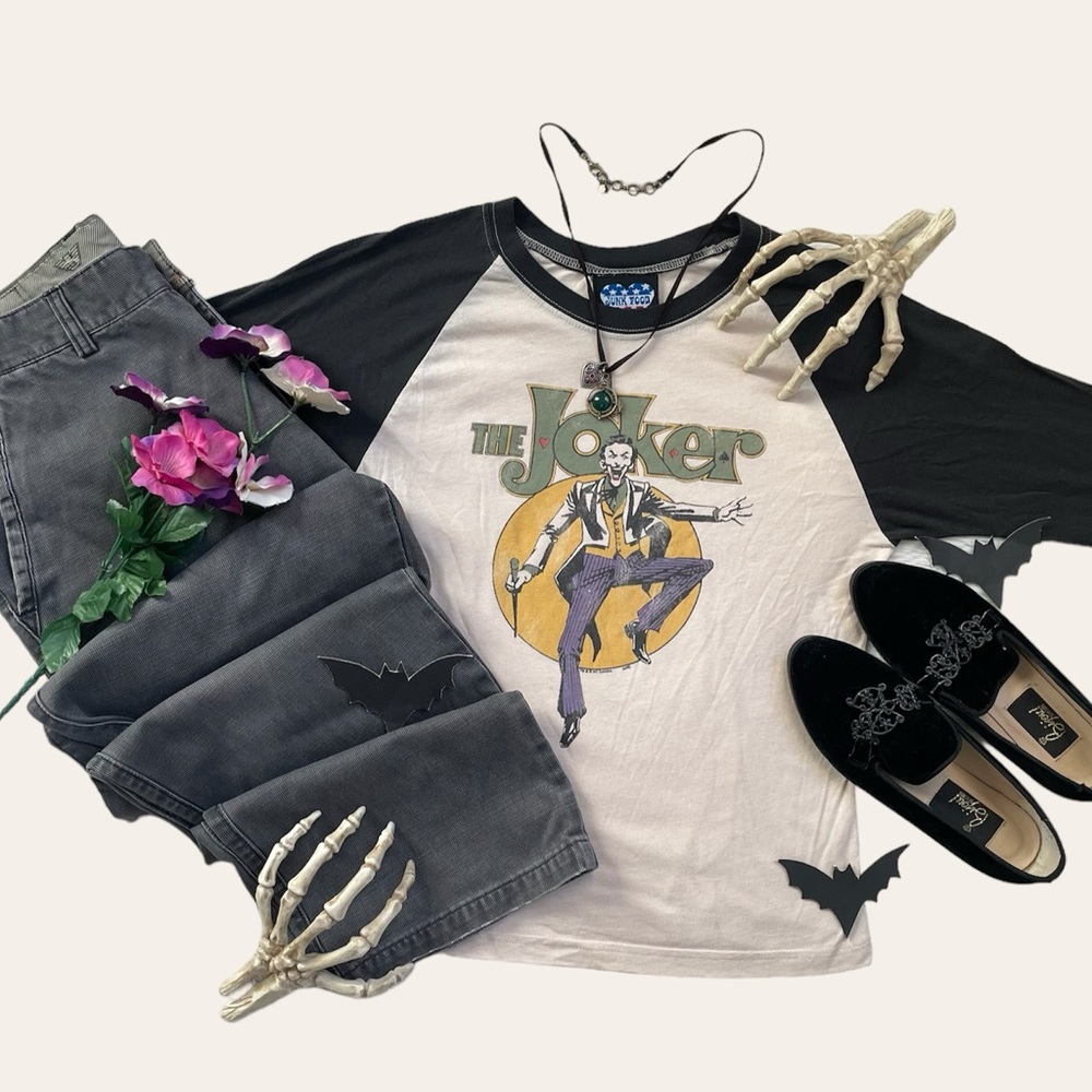 Y2k JUNKFOOD The Joker Raglan baseball tee - Picture 13 of 17